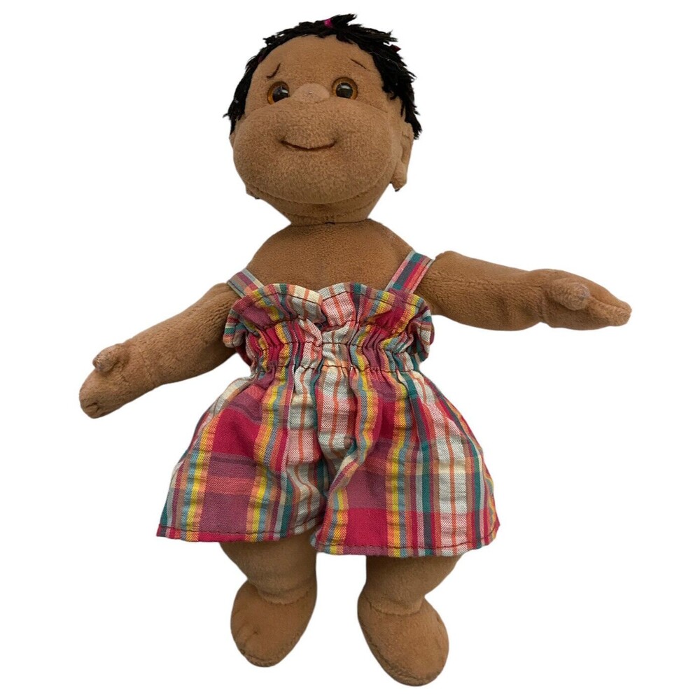 Ty Beanie Kids Dark Skin Plaid Dress Cutie No Paper Tag